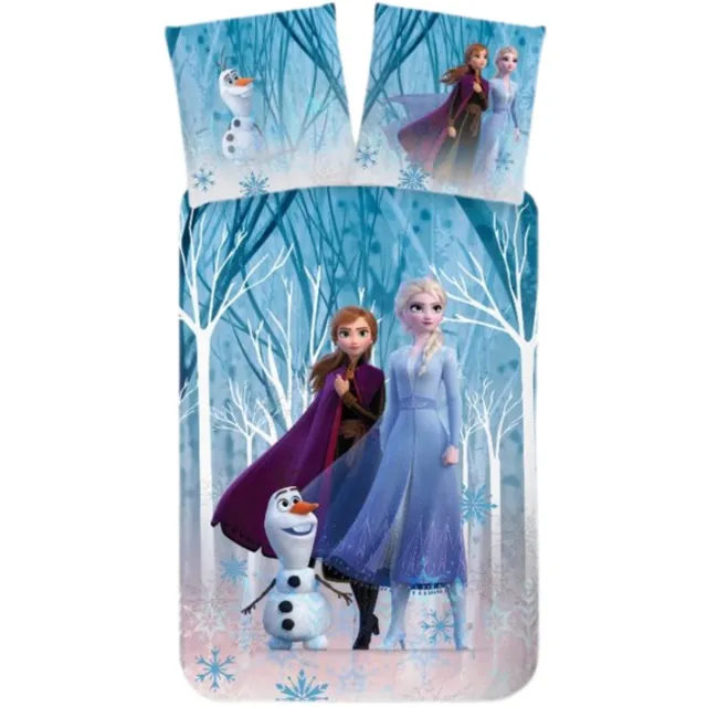 Disney Frozen Dekbedovertrek Frozen 100 x 135 cm - 40 x 60 cm (katoen) Blauw