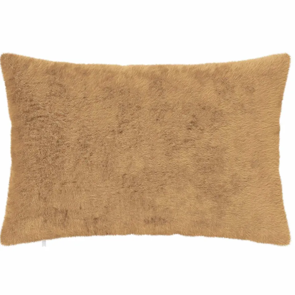 vidaXL Kussensloop 2 st HEERLEN Taupe 50 x 75 cm Nep Konijnenbont