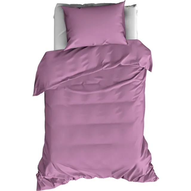 De Witte Lietaer Dekbedovertrek Katoen Satijn Olivia - Eenpersoons- 140 x 200/220 cm - Roze