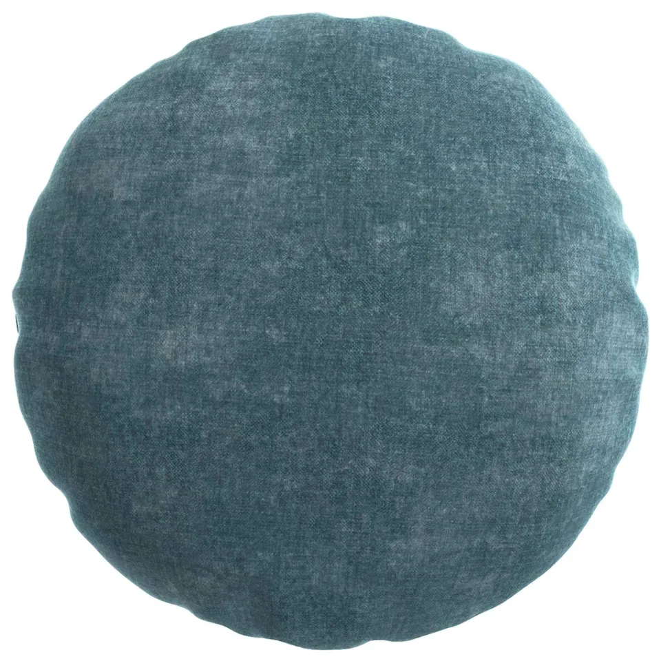 vidaXL Kussensloop 6 st HEERLEN Blauw Dia. 60 cm Chenille Stof