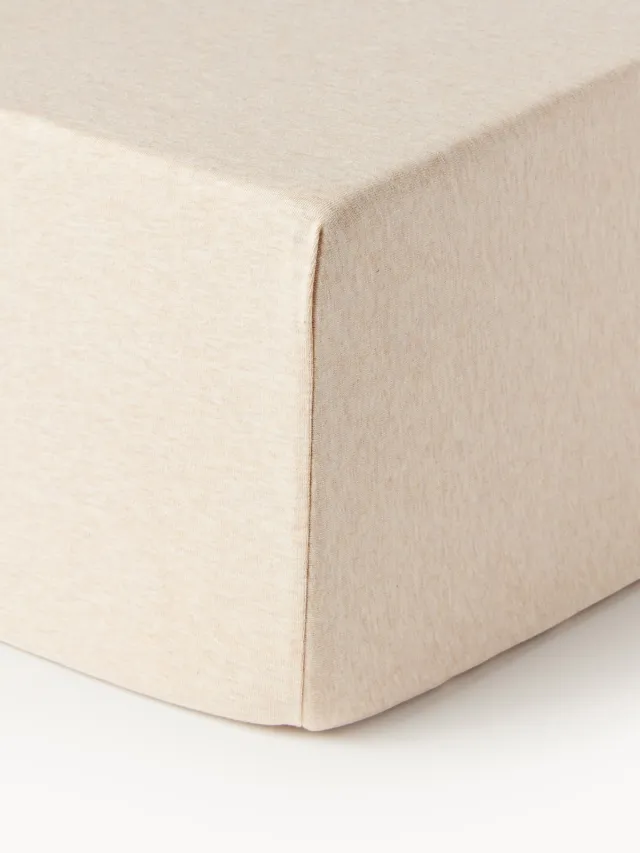 Westwing Collection Boxspring hoeslaken Gorgy, jersey Beige