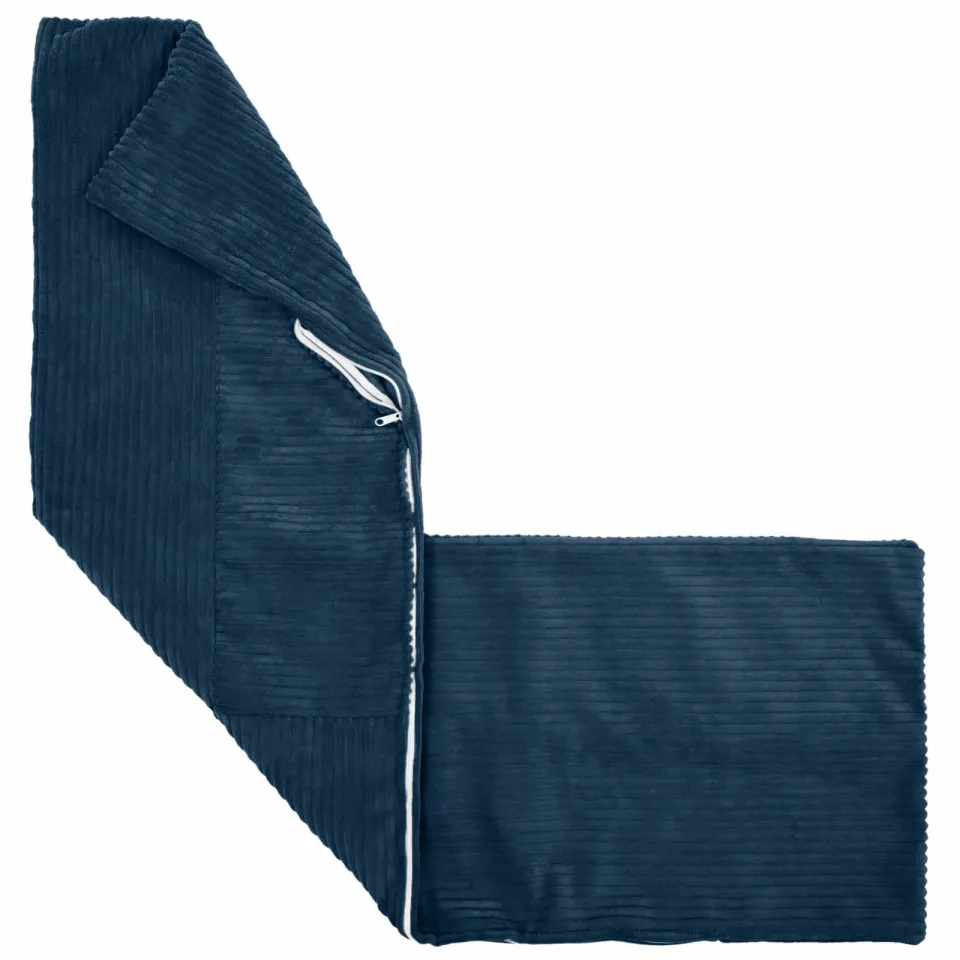 vidaXL Kussensloop 2 st ALMELO Marineblauw 40 x 145 cm corduroy, foto 4