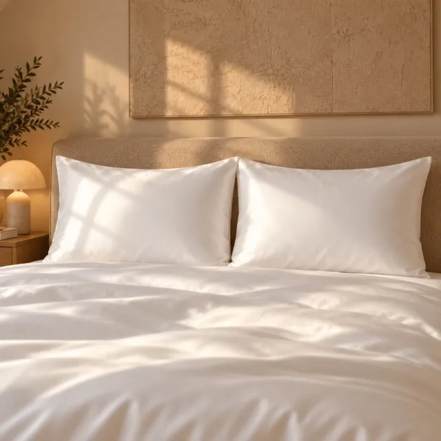 Zijden kussensloop 60x60cm Wit ritssluiting - 22 Momme - 100% moerbeizijde - Silk Heaven - 60x60cm / Ritssluiting