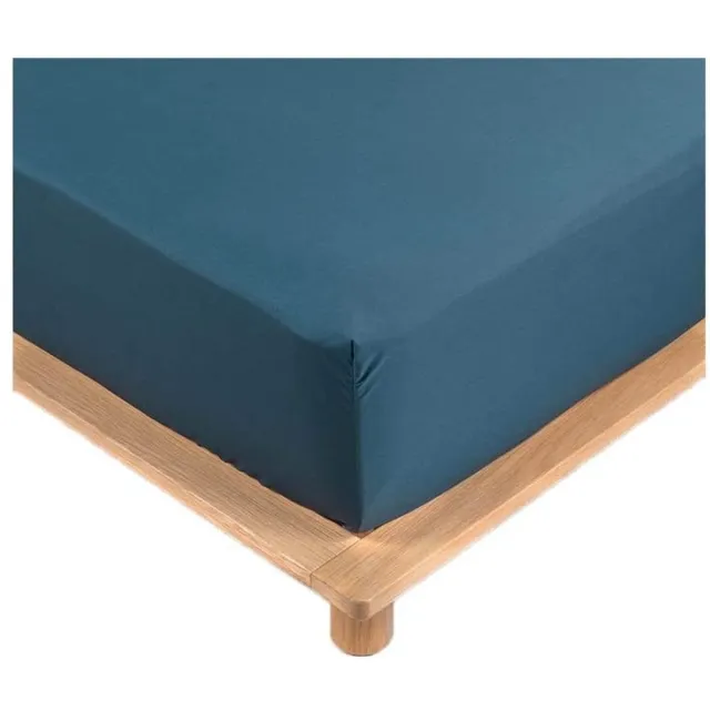 PROMO LINGE Percale hoeslaken - 30 cm diepte blauw