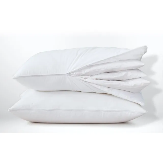 Meisterhome ® 50 cm x 70 cm insteek nekkussen verenkussen hoofdkussen - kussens slaapkamer - voor hoofd, nek en schouders - tegen nekklachten. Verenkussen ''Het echte slapen begint bij Meisterhome'' wit