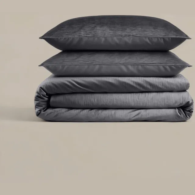 Sleeptime Velvet Cartier Dekbedovertrek - 200X200/220 + 2 x kussenslopen 60x70 - Antraciet Cartier Antraciet