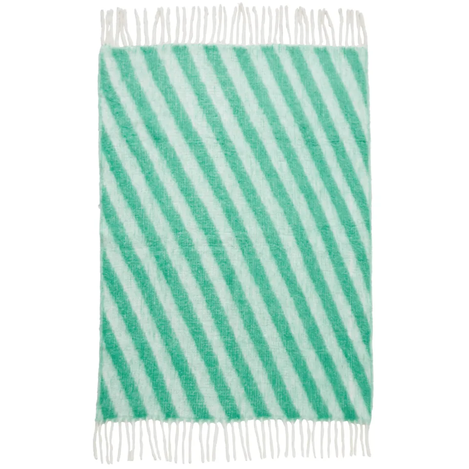 NOUS Living Launac plaid groen wit, foto 3