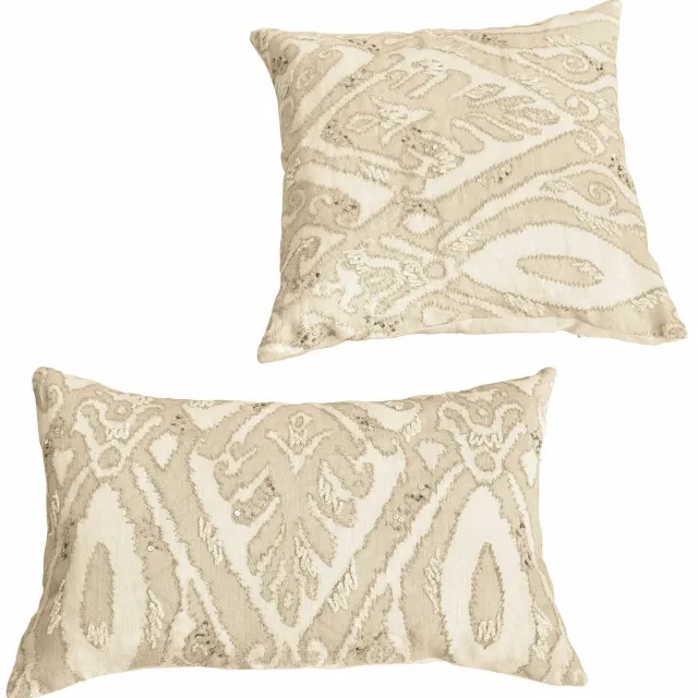 Loberon Kussenhoes set van 2 Armidale wit/beige