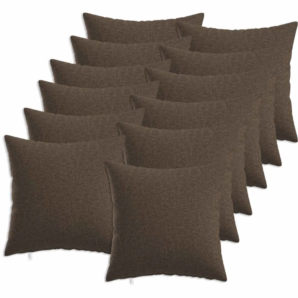 vidaXL Kussensloop 12 st HEERLEN Taupe 40 x 40 cm Stof, foto 3