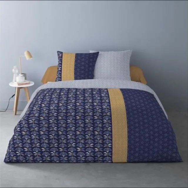 Better Nights 2-Persoonsdekbedovertrek Carlos 240x220 cm- met 2 kussenslopen 65x65 cm - 100% luxe katoen percale blauw