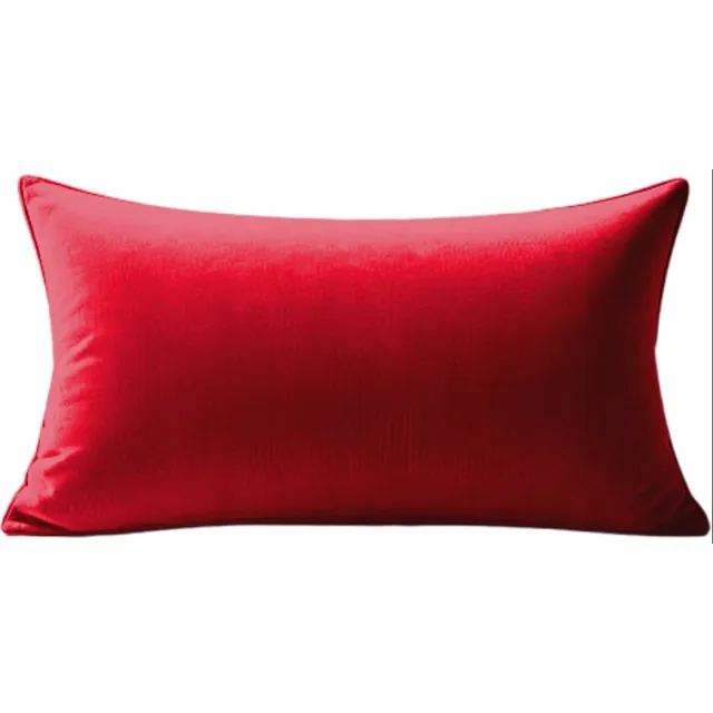 MMO-EURO Martyna Opiełka Decoratieve Kussenhoes Velours Rood 70x40 cm met Rits