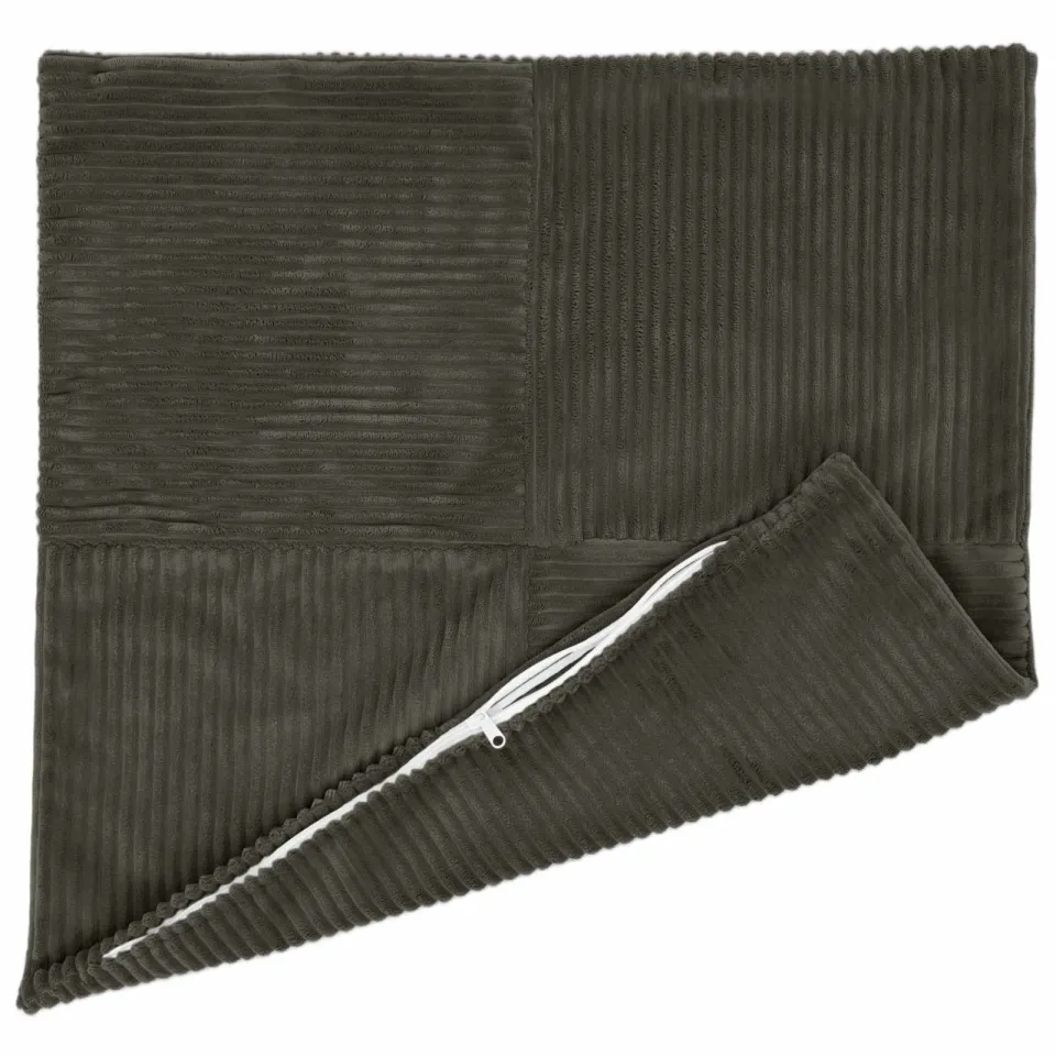 vidaXL Kussensloop 12 st ALMELO Antracietkleurig 50 x 50 cm corduroy, foto 4