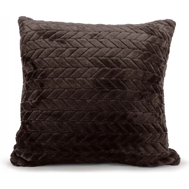 Kontrast Zachte Sierkussenhoes FUERO 40x40cm - Zwart met Embossed Patroon