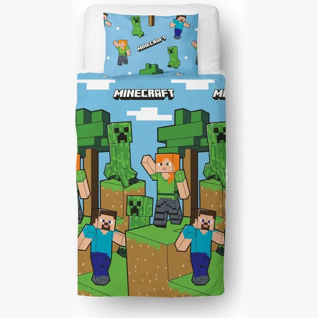 Minecraft Dekbedovertrek Set Blauw - Officiële Licentie