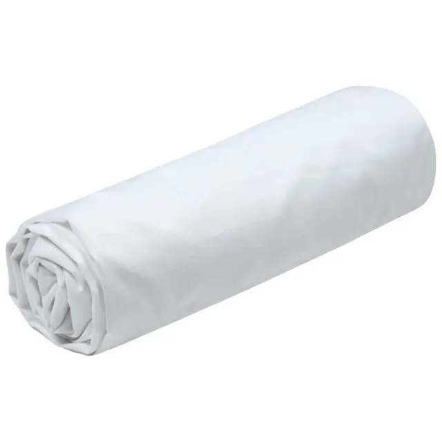Stof Textiles Hoeslaken Elysee - 2-persoons - 160 x 200 cm - wit - premium kwaliteit - percal katoen - 30 cm matrasdikte