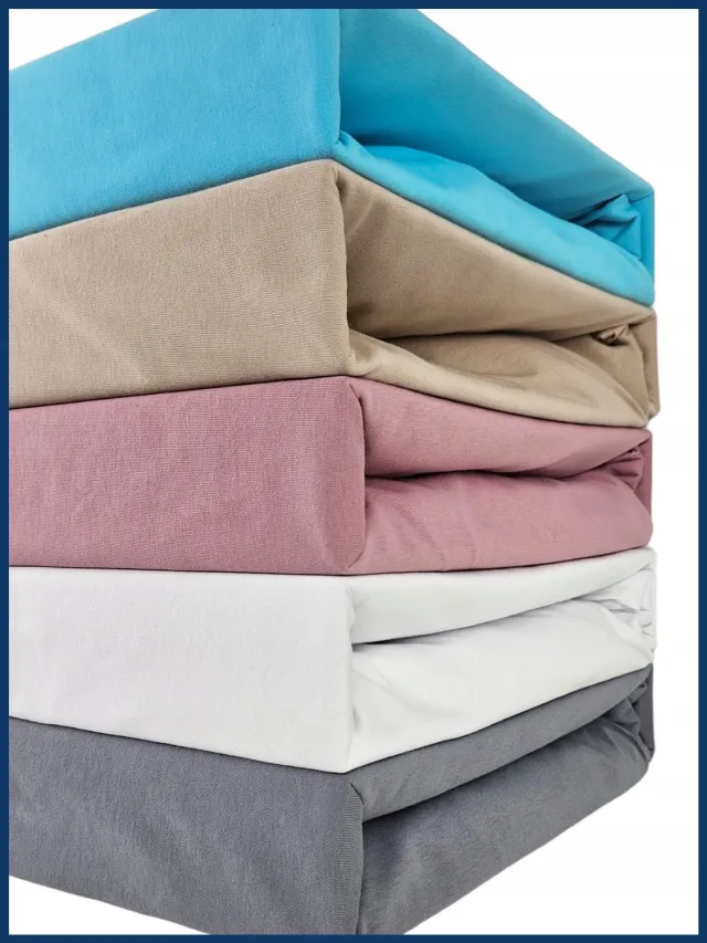 Kam-Pol Jersey Hoeslaken 70x220cm Premium Dik Katoen 100% Met Elastiek Multicolor
