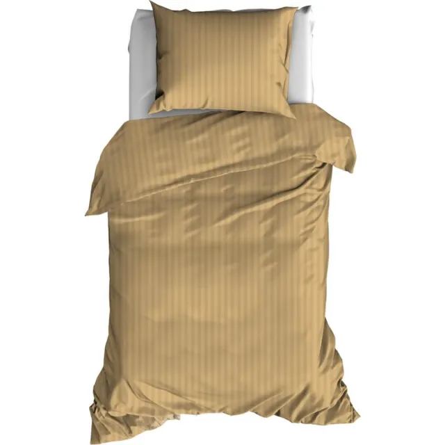 Satin D Or SATIN D'OR SATIJN Dekbedovertrek 140x200/220 streep oker Oranje