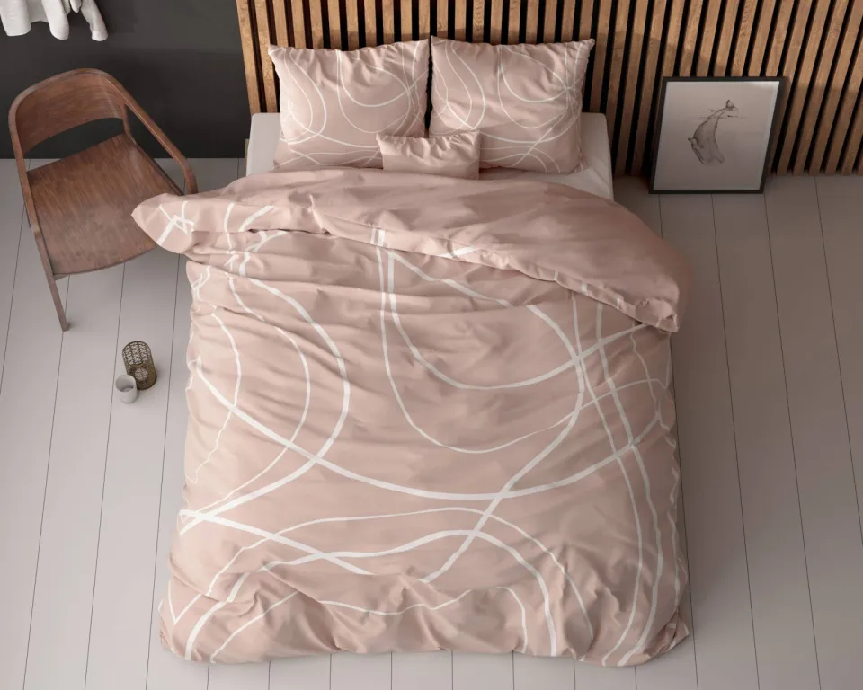 Sleeptime dekbedovertrek met print roze, foto 2