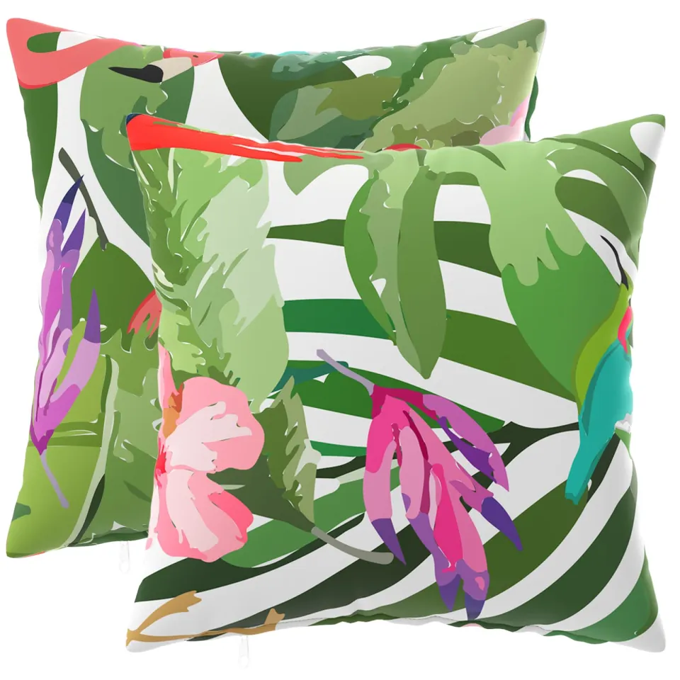 vidaXL Kussensloop 2 st HEERLEN Meerkleurig 35 x 35 cm Polyester, foto 3