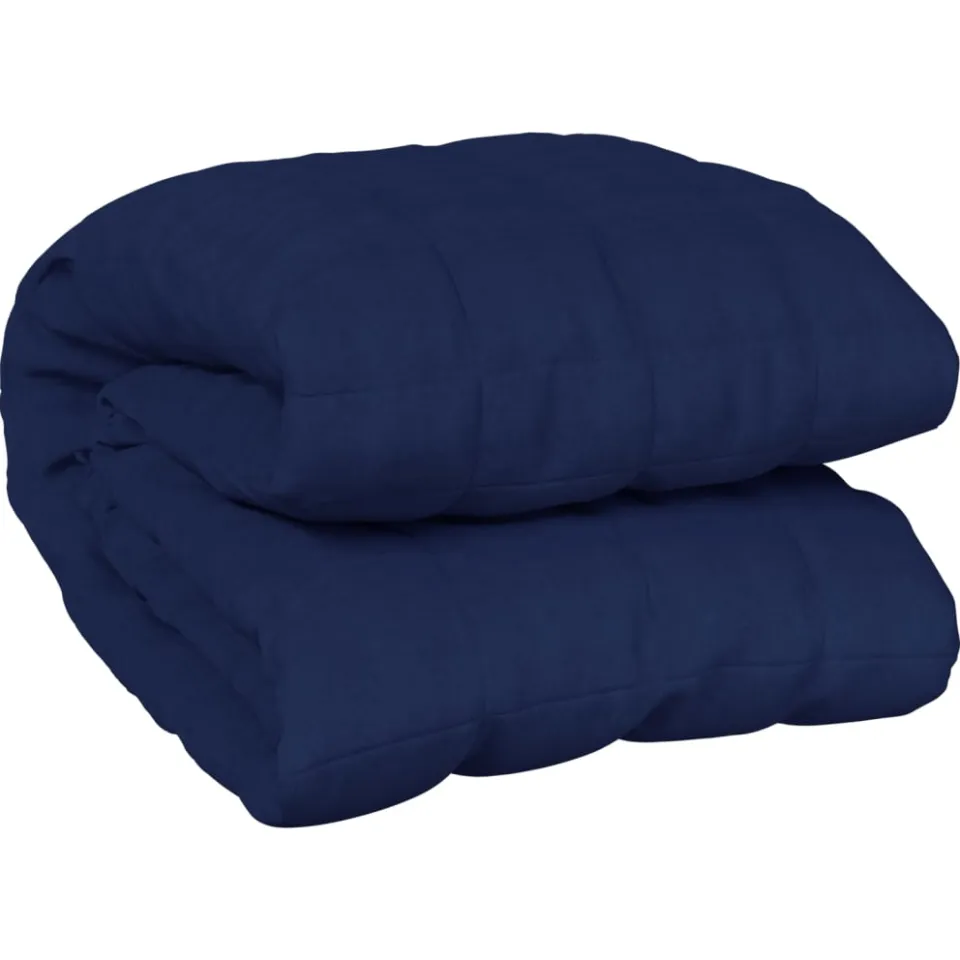 vidaXL Verzwaringsdeken 122x183 cm 9 kg stof blauw