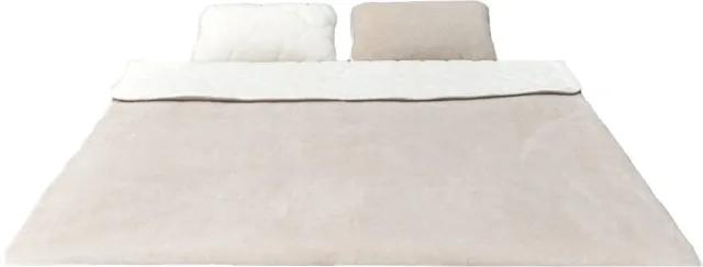 OnceDoce® Dekbed 100% Wol - Dubbelzijdig - Puur Australische Merino & Kameel Blend CARO – Taupe Wit Premium Wollen Deken OnceDoce® 2 x 450 g/m² - Warm Ademend Zacht – Woolmark ® Keurmerk - Wasbaar – 200x200cm
