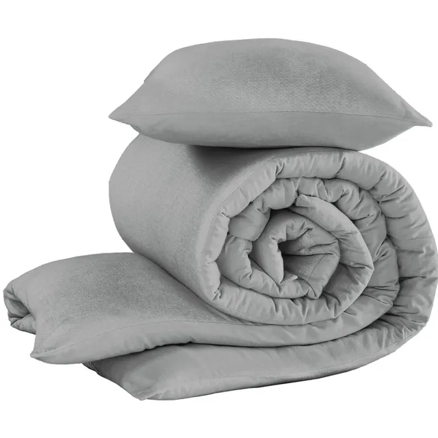 De Witte Lietaer Dekbedovertrek Tarbot - Eenpersoons - 140 x 200/220 cm - Grijs