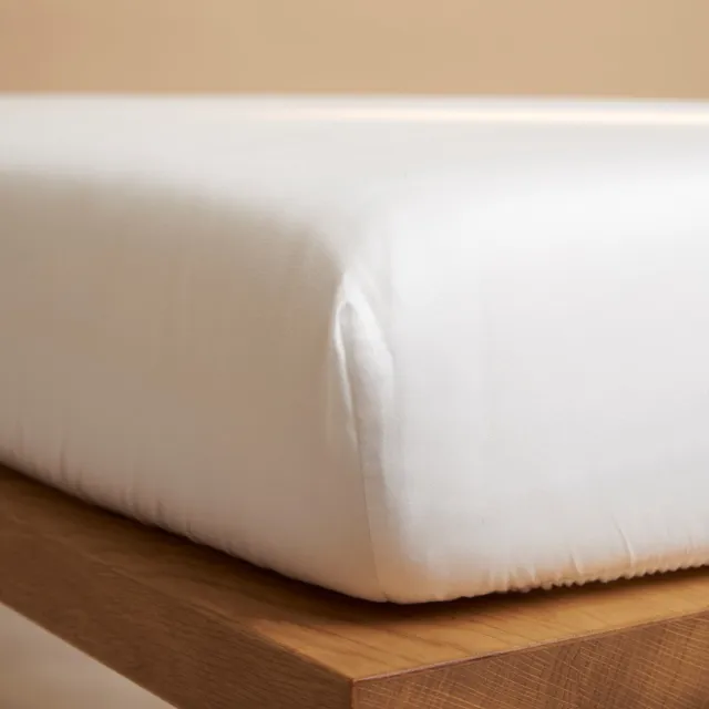 Coco & Cici TENCEL - Sateen Hoeslaken Wit - Topper 200x200x10