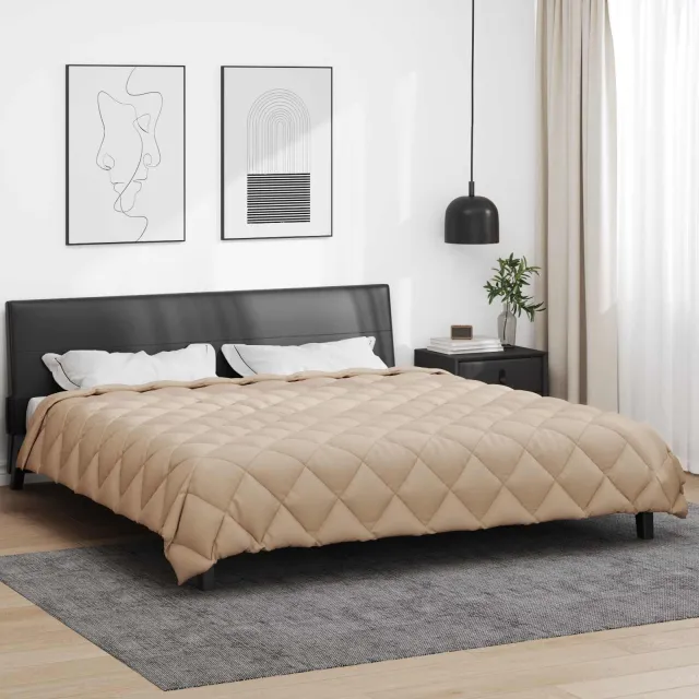 vidaXL Winter Dekbed 220 x 240 cm 450 gsm Microvezel Taupe
