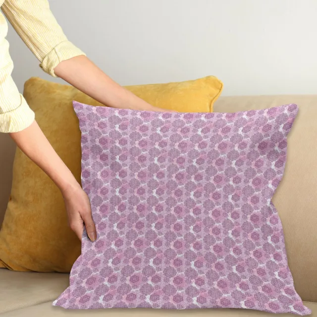ABAKUHAUS Mandala-kussenhoes – 45 x 45 cm – dubbelzijdig bedrukt Lichtroze