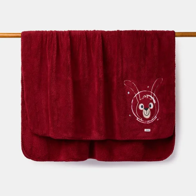 Woody plaid - bordeaux - konijn - 262-10-PLA-M/471 - 150x200cm