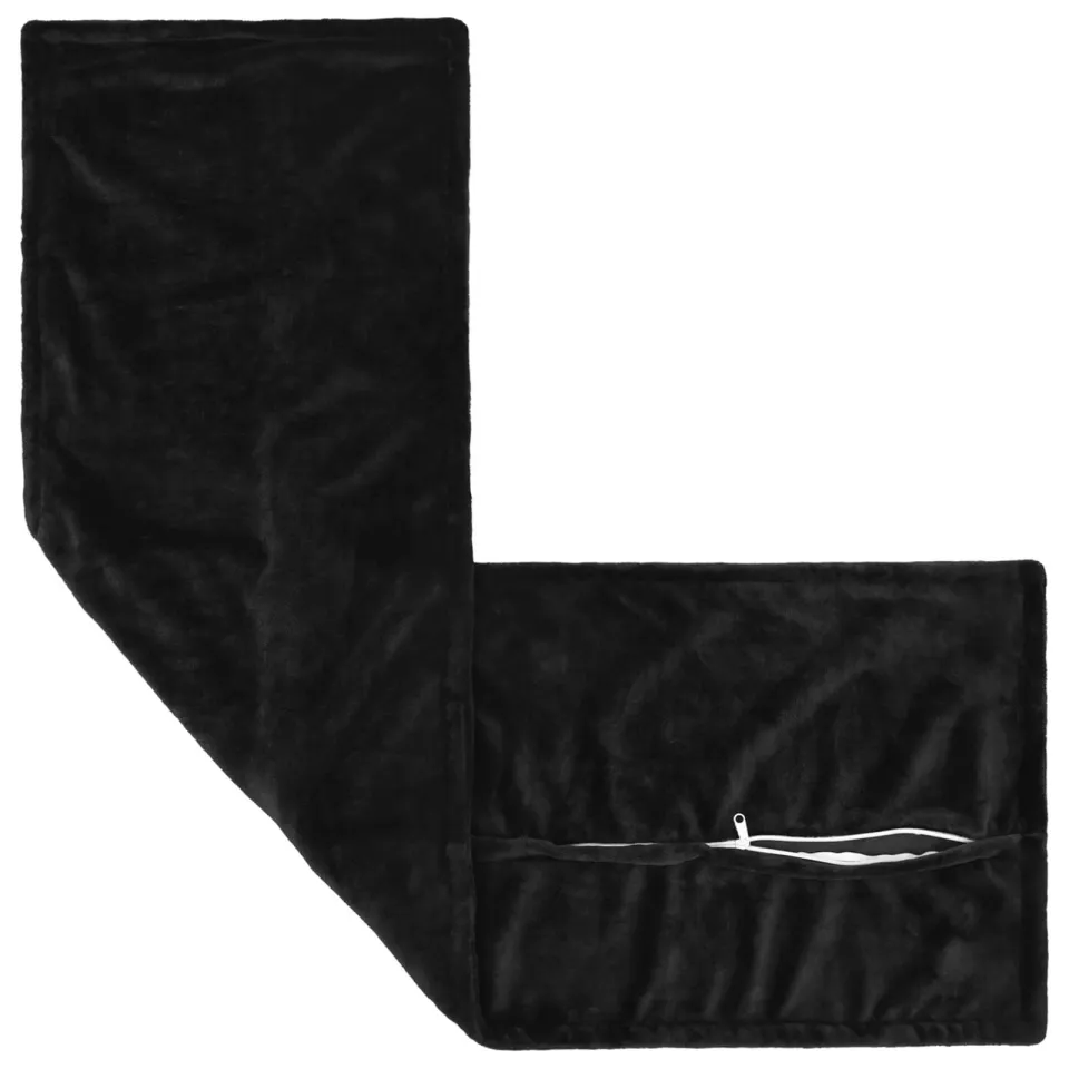 vidaXL Kussensloop 2 st HOUTEN Zwart 40 x 145 cm Flanel, foto 4
