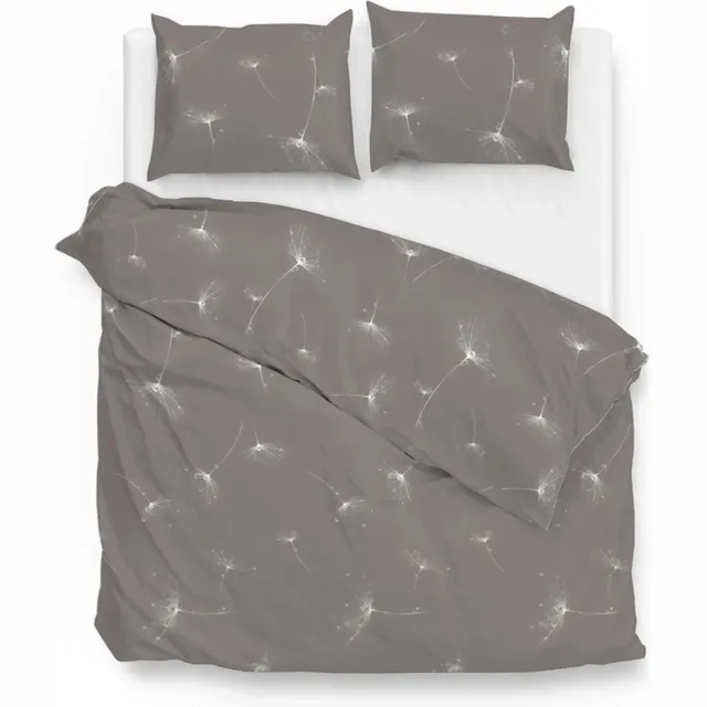 Zo! Home Wertz Dekbedovertrek - Lits-jumeaux - 260x200/220 cm - Dark Taupe