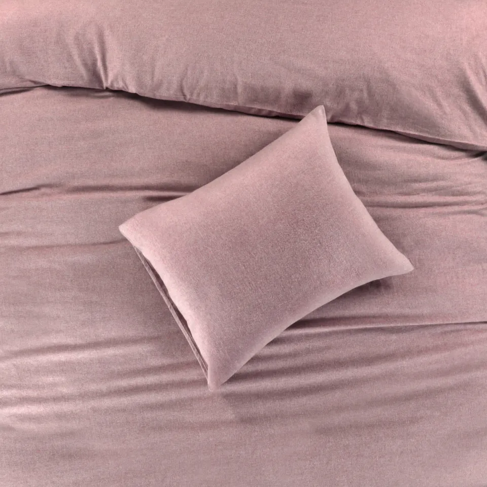NOUS Living flanellen dekbedovertrek 2-persoons (200x220 cm) roze, foto 3