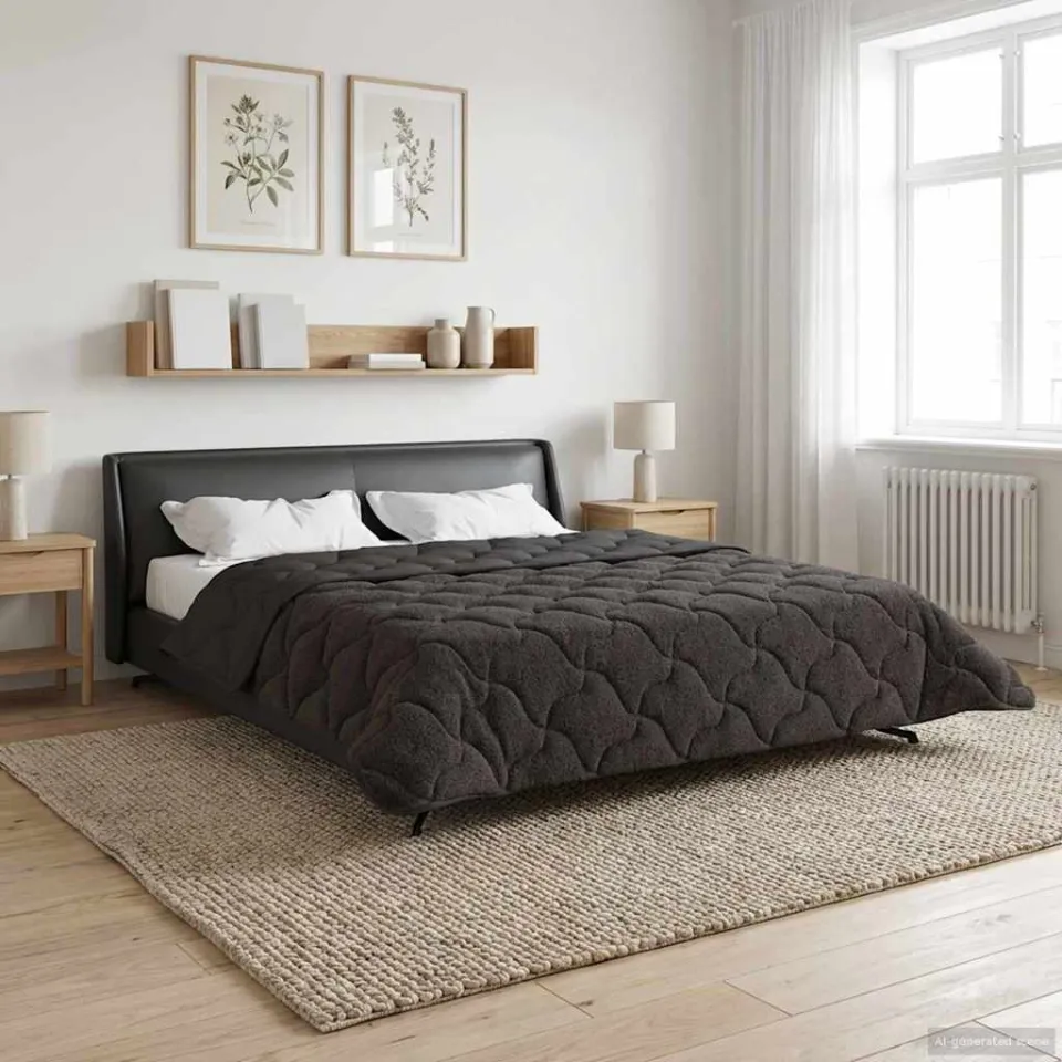 vidaXL Zomer Dekbed 260 x 220 cm Zomer anthraciet, foto 4