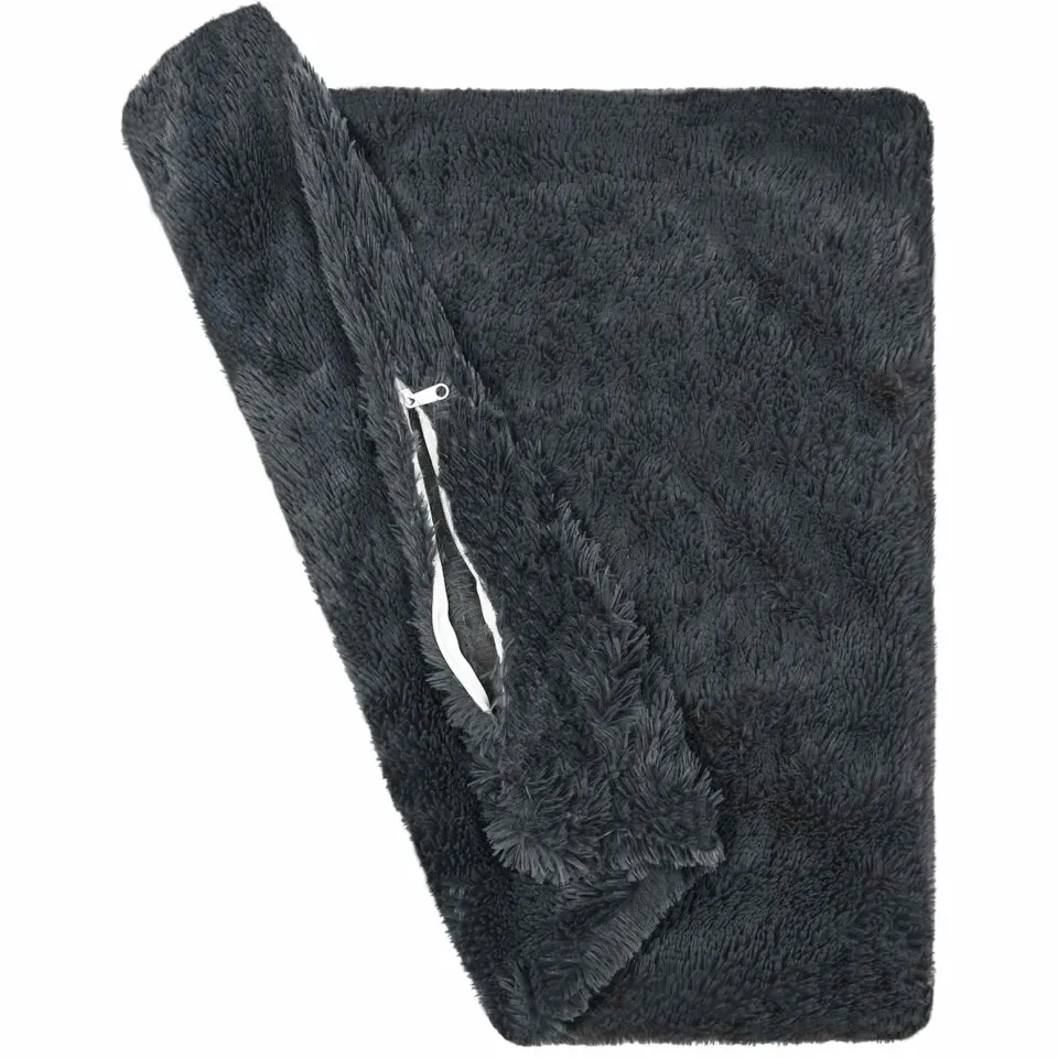 vidaXL Kussensloop 12 st HEERLEN Antracietkleurig 40 x 40 cm PV Fleece, foto 4