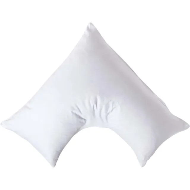 Homescapes Biologische Katoen V-Kussensloop - Wit - 100% Egyptisch Katoen Satijn - 400TC - 38 x 76 cm