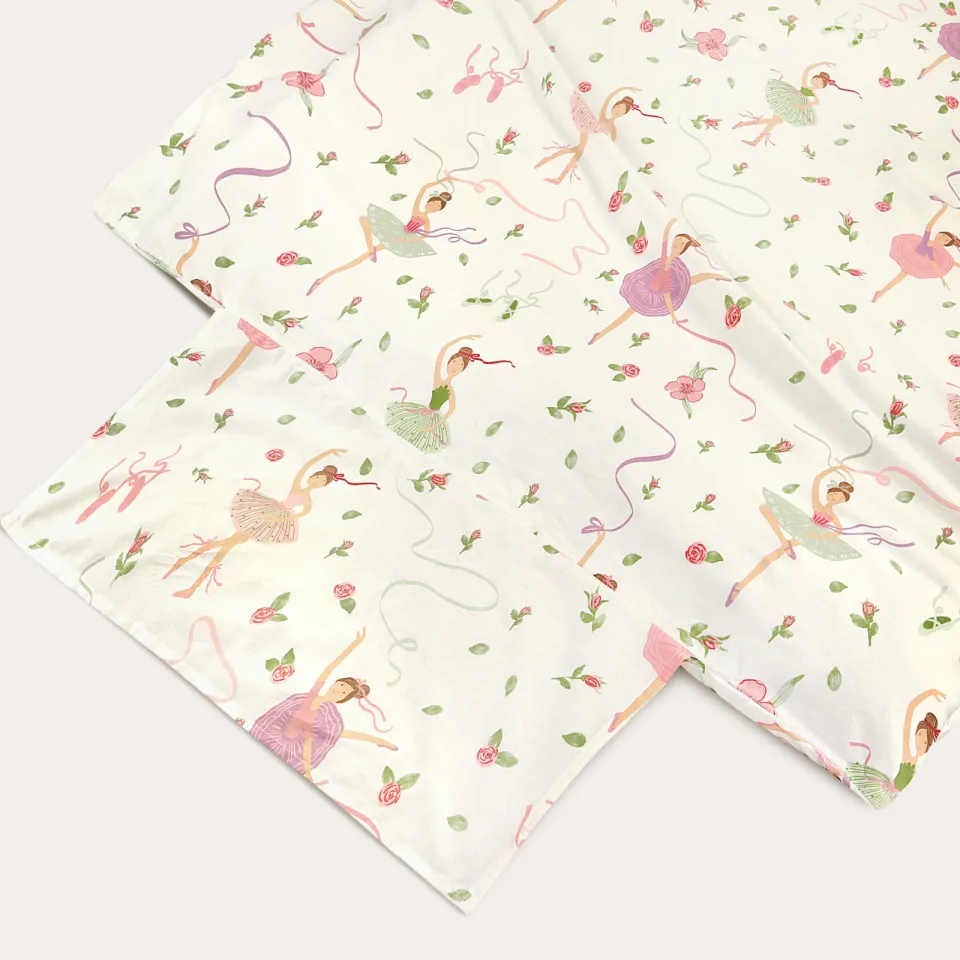 NOUS Kids ballerina katoenen dekbedovertrek kinderbed (120x150 cm) multi, foto 6