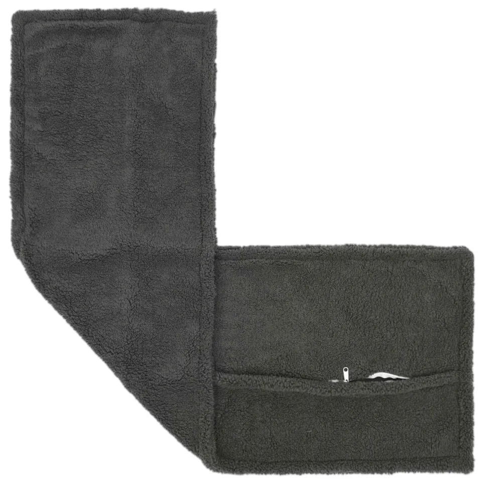 vidaXL Kussensloop 2 st HOUTEN Donkergrijs 40 x 145 cm Bouclé, foto 3