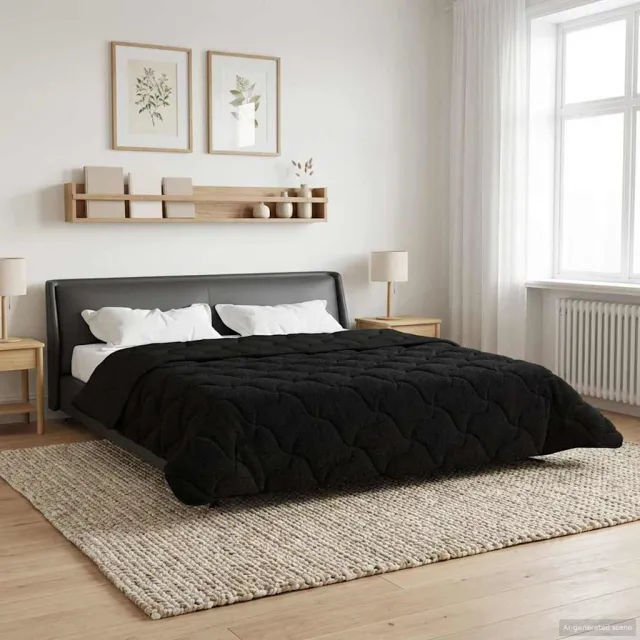 vidaXL Vol jaar dekbed 200 x 240 cm Zwart