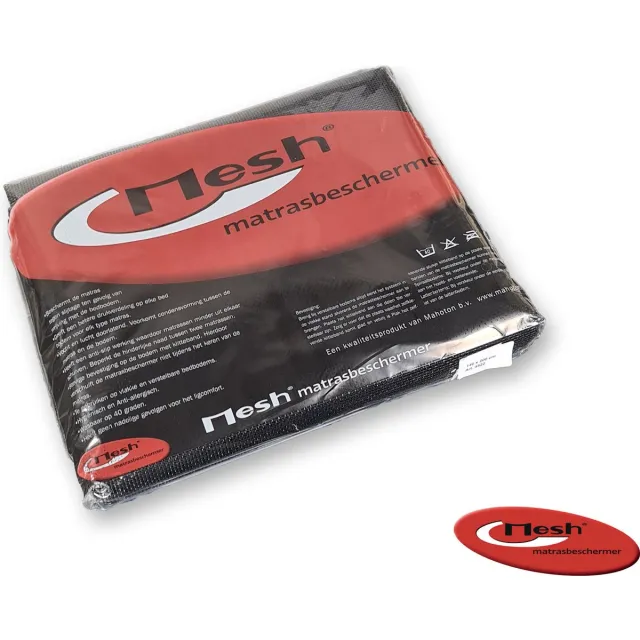 Mahoton Mesh matrasbeschermer - Anti-slip beschermer 70x200 cm Zwart