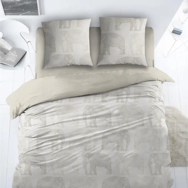 Lekker Snoozen Purdey Beige - Dekbedovertrek - Katoen Lichtgrijs