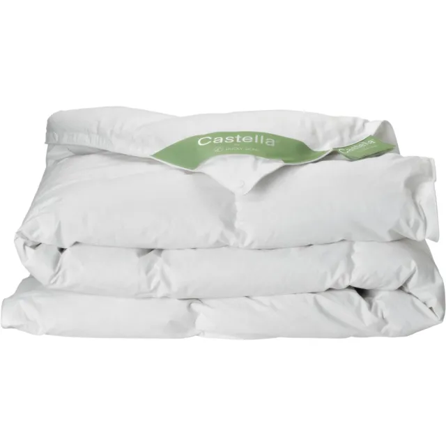 Castella Sirius All Year Dekbed | 140x200 cm - 90% Eendendons Eenpersoons Dekbed - Enkel Dekbed voor alle Seizoenen - Anti-Huisstofmijt - Ventilerend & Absorberend Wit