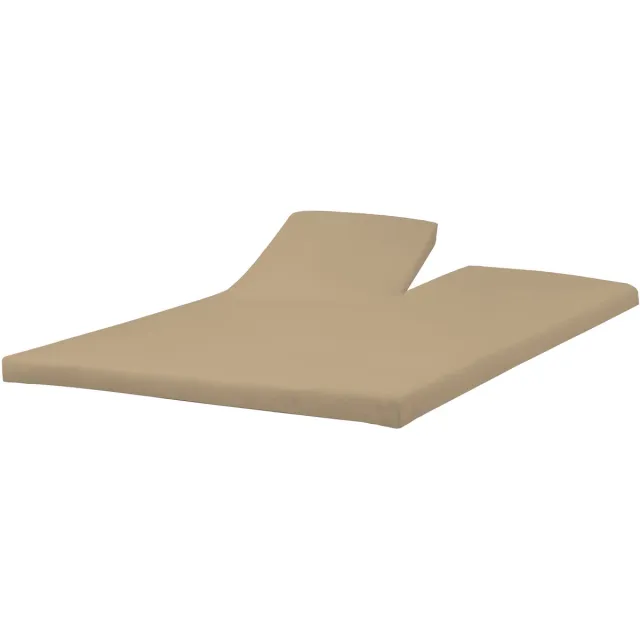 Princessmatrassen Splittopper Hoeslaken 160x200 cm - 100% Katoen Jersey - Zacht - Rondom elastiek - Hoekhoogte 15 cm - Taupe - Ademend, Wasbaar - Anti-Kreuk & Oeko-Tex Gecertificeerd