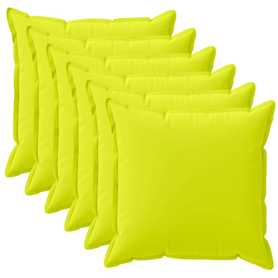 vidaXL Kussensloop 6 st HOUTEN Helder groen 30 x 30 cm Polyester, foto 3