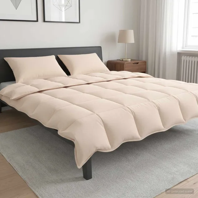 vidaXL Dekbedset 3 st 200 x 220 cm Winter 350 gsm dekbed Beige