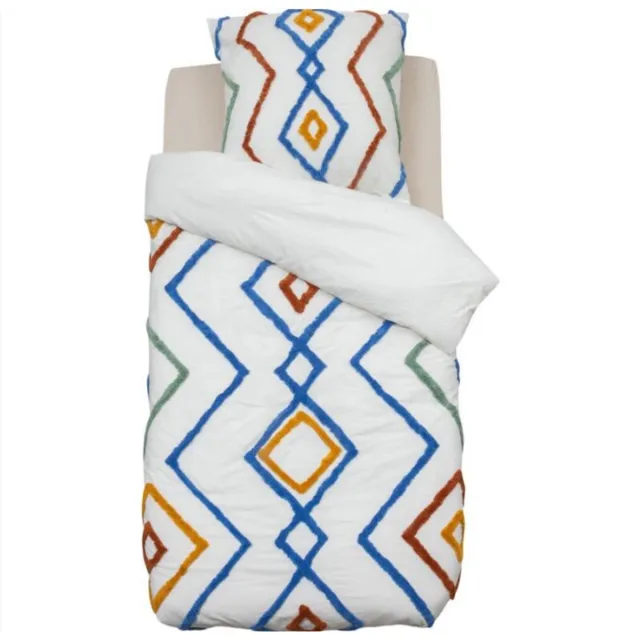 Atmosphera Kids Dekbedovertrek set met 1 kussensloop 140x200cm/65x65cm - Marrakech Multicolore