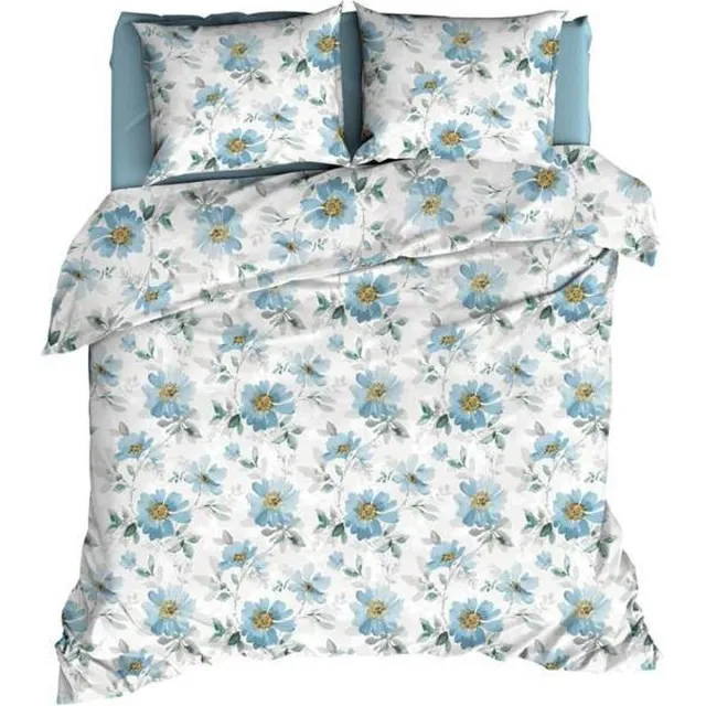 Satin D Or Satin d'Or Rafaella - Dekbedovertrek - Tweepersoons - 200x200/220 cm - Blue