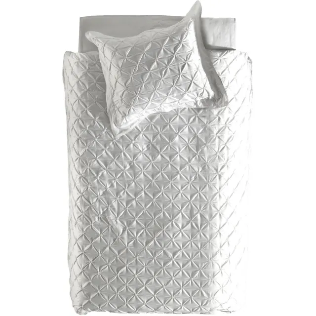 YELLOW HAVE A SUITE NIGHT Yellow Dekbedovertrek Como-4 - Effen Bedlinnen - 140-x200-220 cm - Wit - Dekbedhoes van 100% Katoen-Perkal IV White