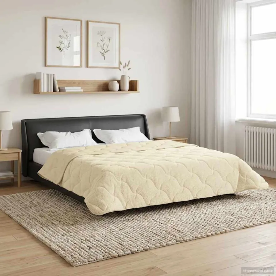 vidaXL Winter Dekbed 200 x 240 cm Winter Crème Ademend, foto 4