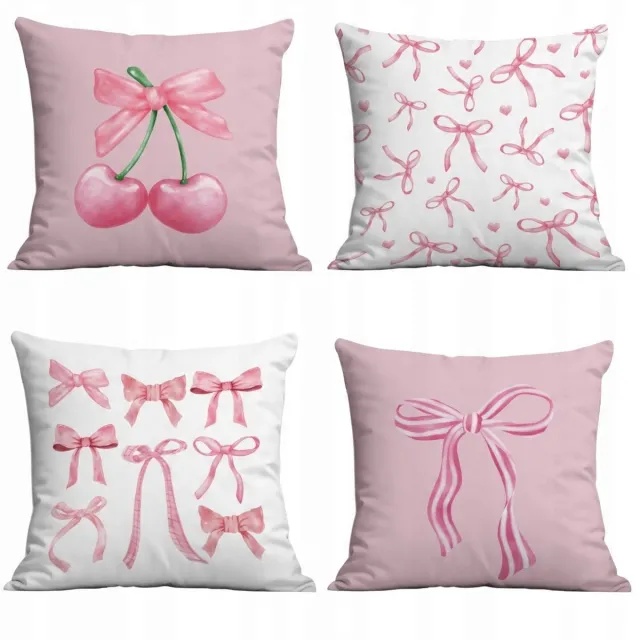 eCarla Set van 4 Kussenhoezen 45x45 cm - Zomerse Bloemendecoratie Multicolor